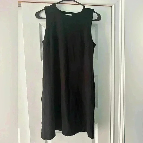 J. Jill Women’s Ponte Black Sleeveless Dress with Pockets Size Petite Small EUC - Picture 1 of 4